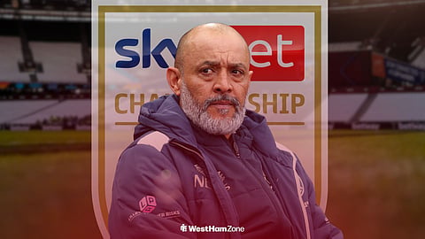Nuno with Championship logo behind him