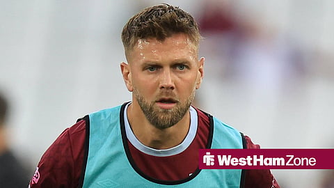 Niclas Fullkrug warming up for West Ham United