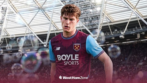 Gustavo Sa in a West Ham kit at London Stadium