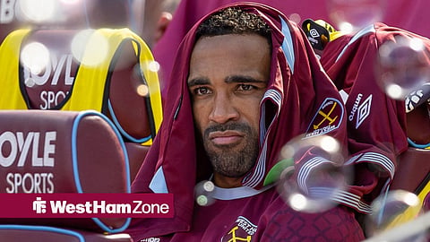 Callum Wilson sitting on the bench at the London Stadium