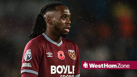 Aaron Wan-Bissaka playing for West Ham