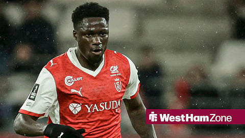 West Ham-linked Mory Gbane in action for Reims