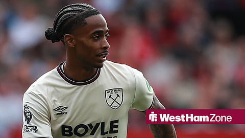 Crysencio Summerville in action for West Ham United