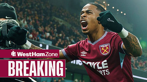 West Ham United's Crysencio Summerville celebrating