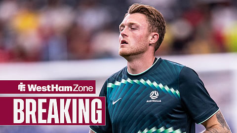 Harry Souttar warming up for Australia