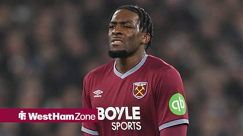 Axel Disasi playing for West Ham