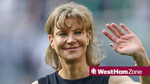 Amanda Staveley smiling and waving