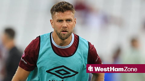 Niclas Fullkrug warming up for West Ham