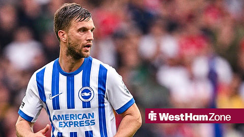 Joel Veltman in action for Brighton & Hove Albion in the Premier League