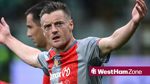 Jamie Vardy celebrating for Cremonese 