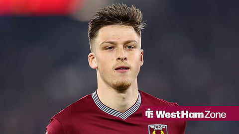 Ollie Scarles in action for West Ham