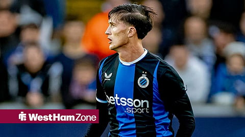 Freddie Potts playing for Club Brugge