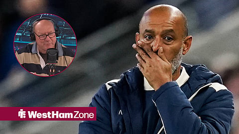 West Ham manager Nuno Espirito Santo and Alan Brazil talking on talkSPORT