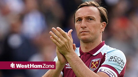 Mark Noble applauding whilst in action for West Ham United