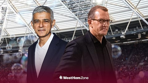 Sadiq Khan and West Ham chief Daniel Kretinsky