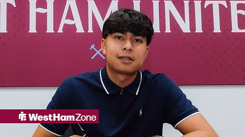 Harry Montague signing first contract with West Ham