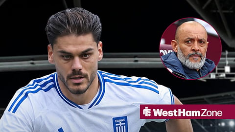 West Ham star Konstantinos Mavropanos and Nuno Espirito Santo