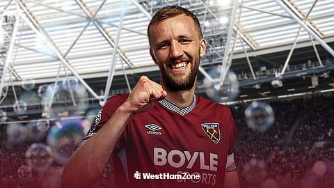 Tomas Soucek at London Stadium for West Ham