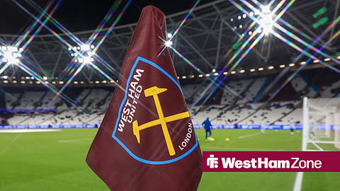 West Ham corner flag depicted at London Stadium