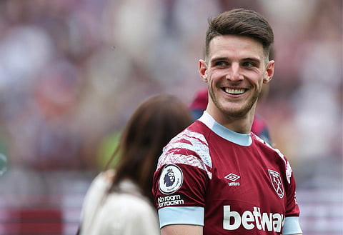 Former West Ham captain Declan Rice excelled in midfield