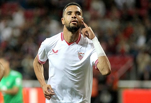 Youssef En-Nesyri scored an equaliser against Barcelona in potentially his last Sevilla appearance.