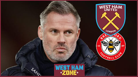 Jamie Carragher will be on Monday Night Football for West Ham v Brentford