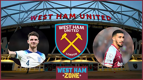 West Ham loanee Said Benrahma and Arsenal star Declan Rice