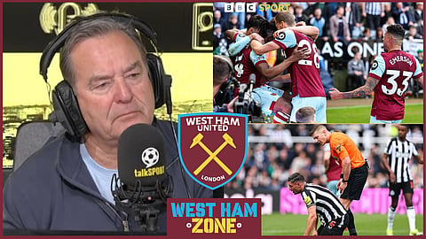 Jeff Stelling offered his verdict on West Ham United's defeat to Newcastle. 
Credit: talkSPORT, BBC Sport on X