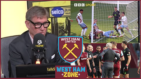 Simon Jordan has shared his verdict on West Ham United's disallowed goal. Credit: talkSPORT, BBC Sport
