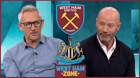 Gary Lineker and Alan Shearer discussed West Ham and Newcastle United. Credit: Match of the Day