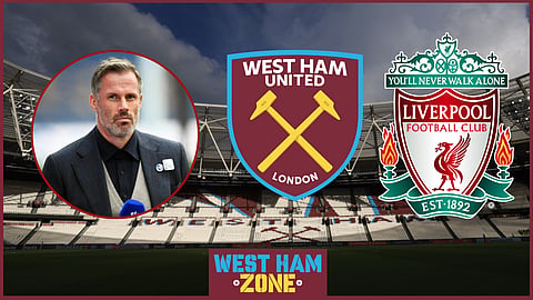 Jamie Carragher reacts to Liverpool v West Ham