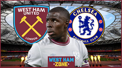 Kurt Zouma struggled for West Ham against Chelsea