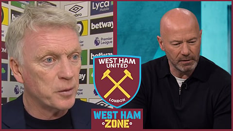 Alan Shearer commented on the West Ham future of David Moyes [Credit: BBC's Match of the Day]