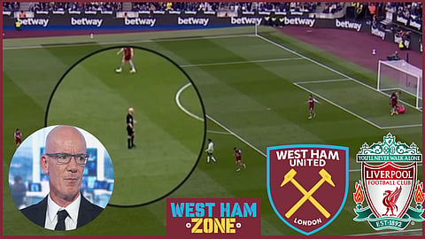 Dermot Gallagher commented on a contentious issue in West Ham v Liverpool [Credit: BBC Match of the Day]