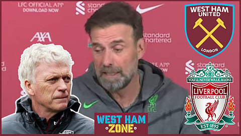 Liverpool boss Jurgen Klopp is a big fan of West Ham chief David Moyes [Credit: Liverpool FC via YouTube]