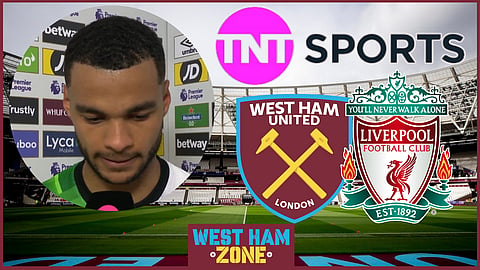 Cody Gakpo was interviewed after the West Ham v Liverpool game [credit: TNT Sports]