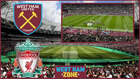 West Ham United hosted Liverpool at London Stadium [credit:@ LewisSteele_ on X]