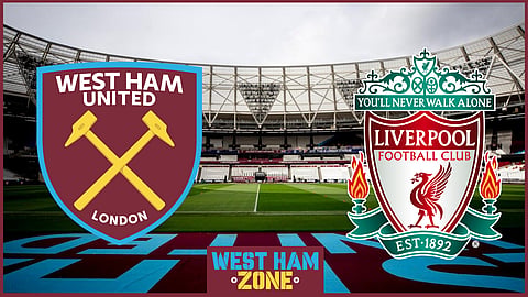 West Ham United host Liverpool at London Stadium