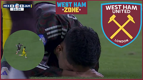 Edson Alvarez in tears as West Ham United star injured for Mexico. Credit; Premier Sports
