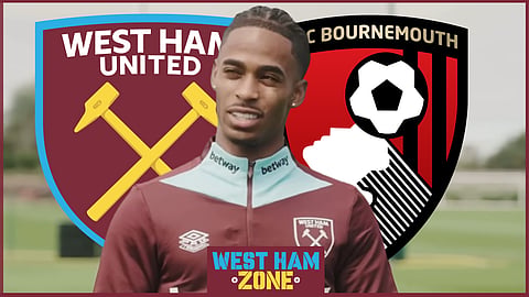 Crysencio Summerville struggled for West Ham v Bournemouth [credit: West Ham United FC on YouTube]