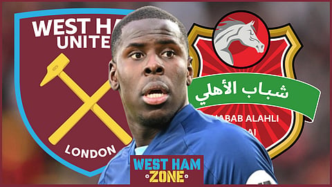 Kurt Zouma failed a medical with Al-Ahli ahead of a move from West Ham