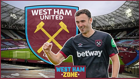 West Ham United midfielder Andy Irving  - Credit West Ham via X