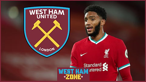 West Ham have been linked with a move for Liverpool defender Joe Gomez