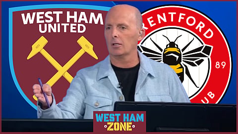 Mike Dean reacts to West Ham v Brentford [credit: Sky Sports News on YouTube]
