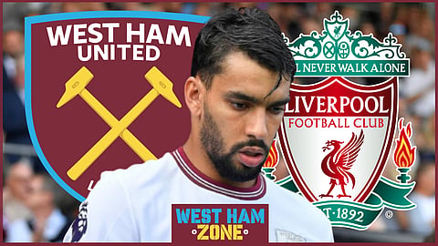 Lucas Paqueta could feature for West Ham against Liverpool [Credit: Imago]