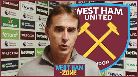 West Ham manager Julen Lopetegui. [Credit: West Ham United FC on YouTube]