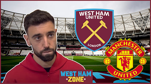 West Ham "absolutely delighted" with Bruno Fernandes after West Ham v Manchester United. Credit: Sky Sports