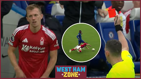 James Ward-Prowse embarrasses himself away from West Ham. Credit: Sky Sports YouTube / @viaplaysportpl via X