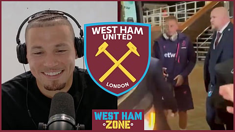 Kalvin Phillips spent time on loan with West Ham
[Credit: Whucentre and BBC Radio Five Live on X]