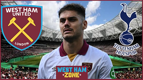 Konstantinos Mavropanos misses out for West Ham United v Tottenham [Credit: Imago]